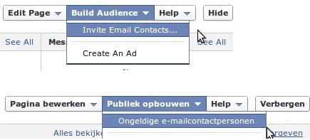 Facebook Menu Item